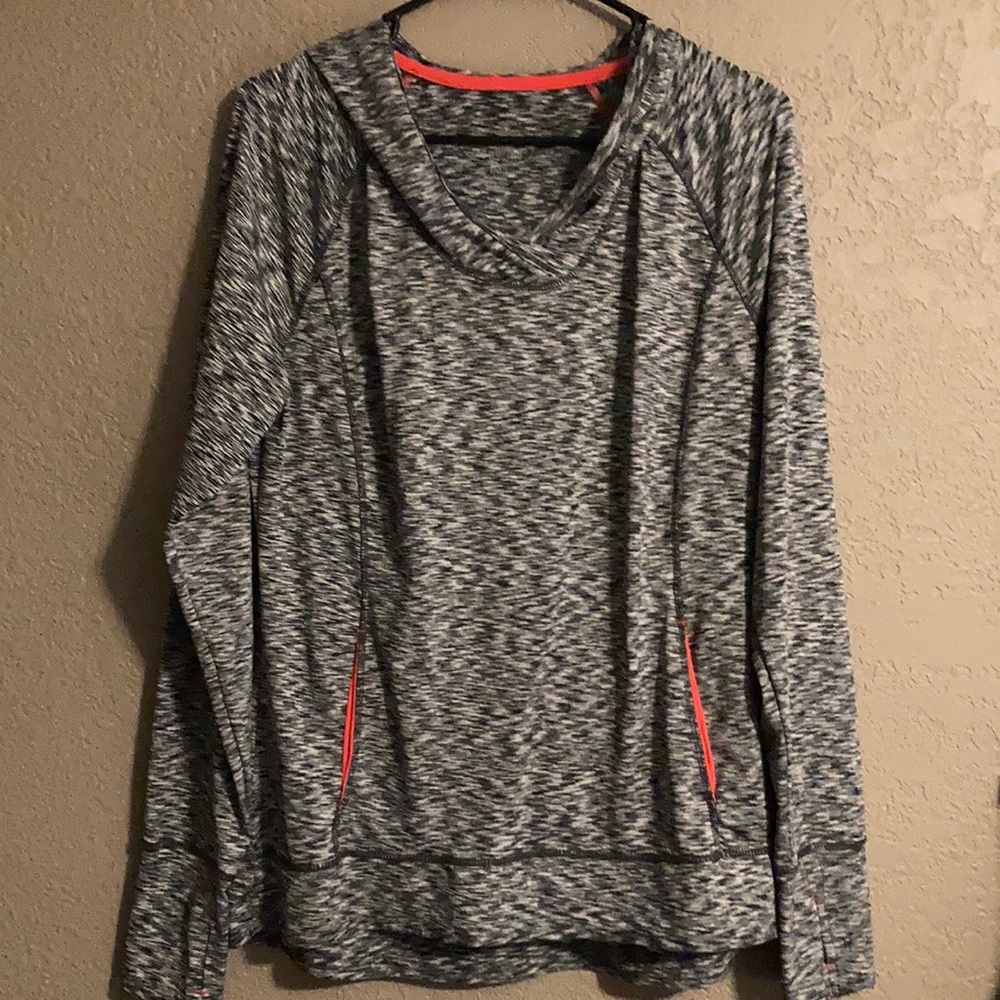 Lightweight hoodie large tangerine
